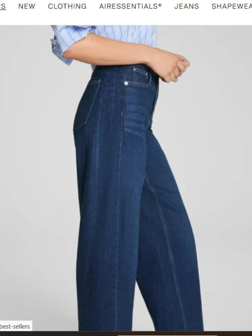 NWT SPANXshape Authentic 360 Barrel Leg Jeans - Adriatic Blue (Size S) - Picture 5 of 13